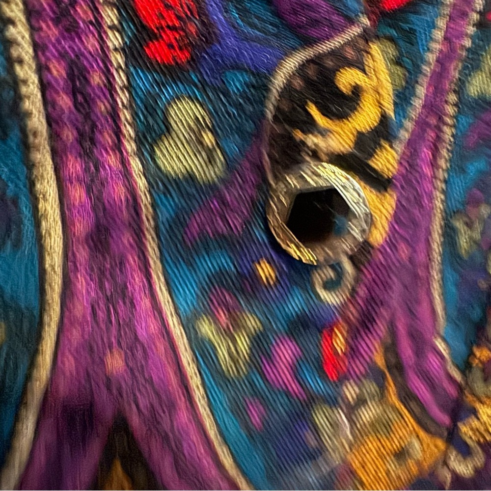 Vintage Norton McNaughton Purple and Red Paisley Button Down Shirt - Picture 3 of 5